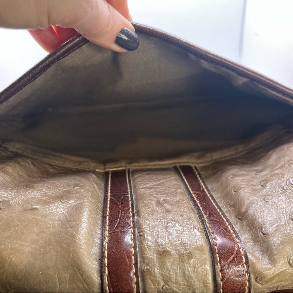 Carryland Ostrich-Embossed Shoulder Bag | Adjustable Strap | Multi-Compartment - Picture 4 of 15